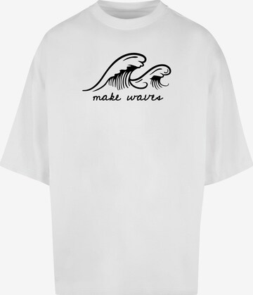Maglietta 'Summer - Make waves' di Merchcode in bianco: frontale