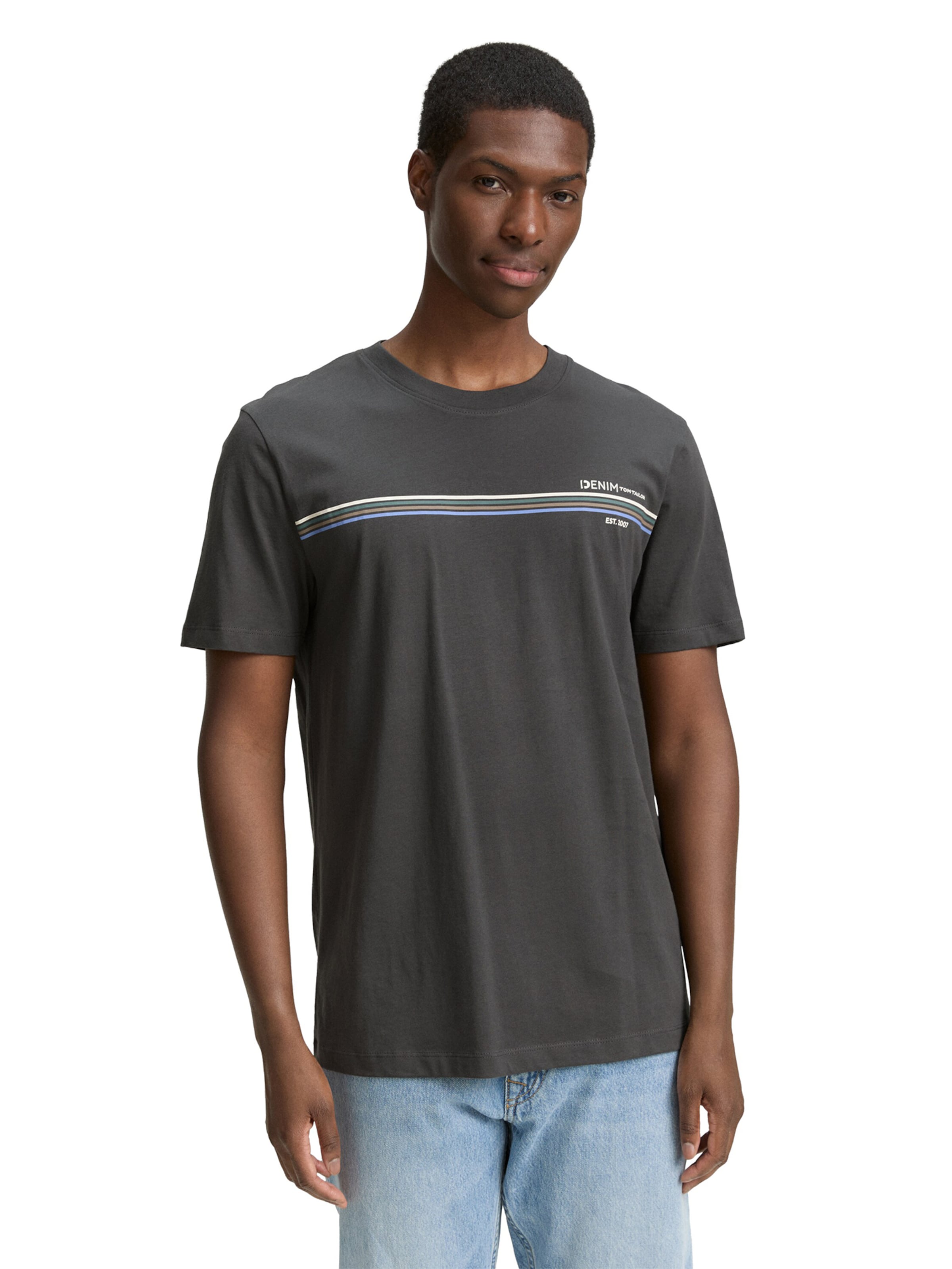 TOM TAILOR DENIM Shirt in Grey: front