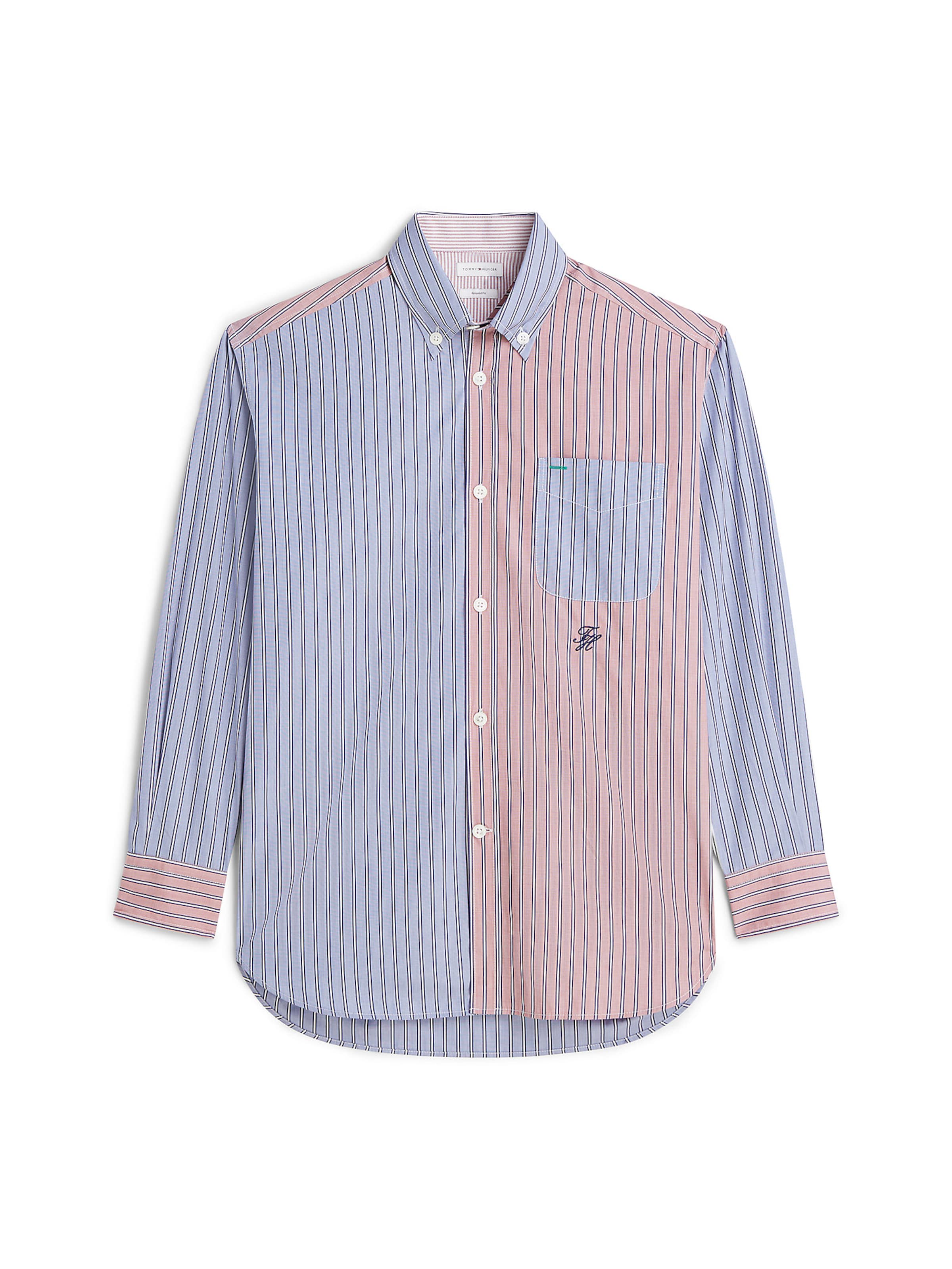 TOMMY HILFIGER Hemd in nachtblau / hellblau / altrosa / weiß, Produktansicht