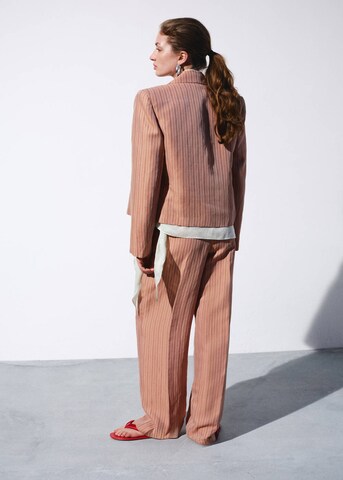 MANGO Wide Leg Hose 'Strappy' in Pink