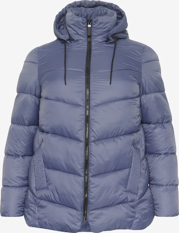 KAFFE CURVE Winter jacket in Blue: front