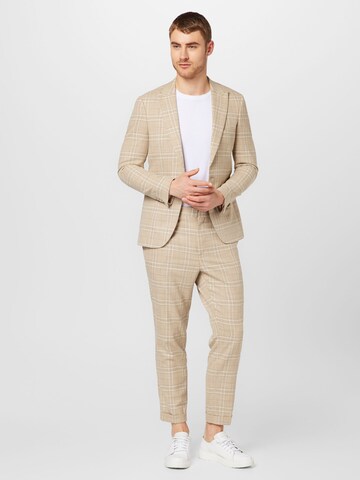 BURTON MENSWEAR LONDON Tapered Lærredsbukser i beige