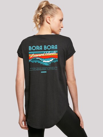 F4NT4STIC Shirt 'Bora Bora Leewards Island' in Zwart: voorkant