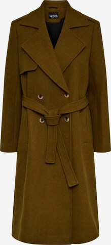 PIECES Between-seasons coat 'Nika' in Brown: front