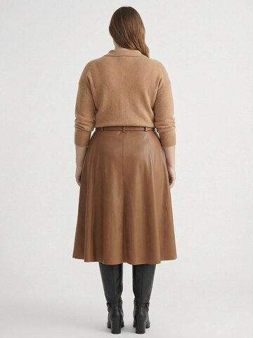 Guido Maria Kretschmer Curvy Φούστα 'Sally' σε καφέ