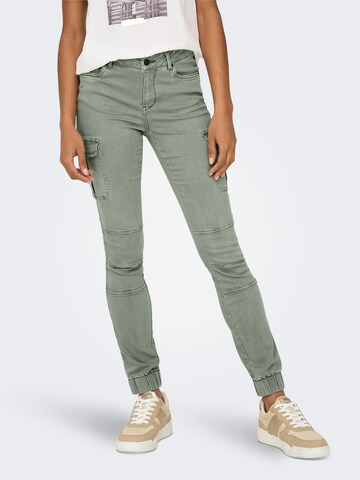 ONLY Slim fit Cargo Pants 'ONLMissouri' in Green: front