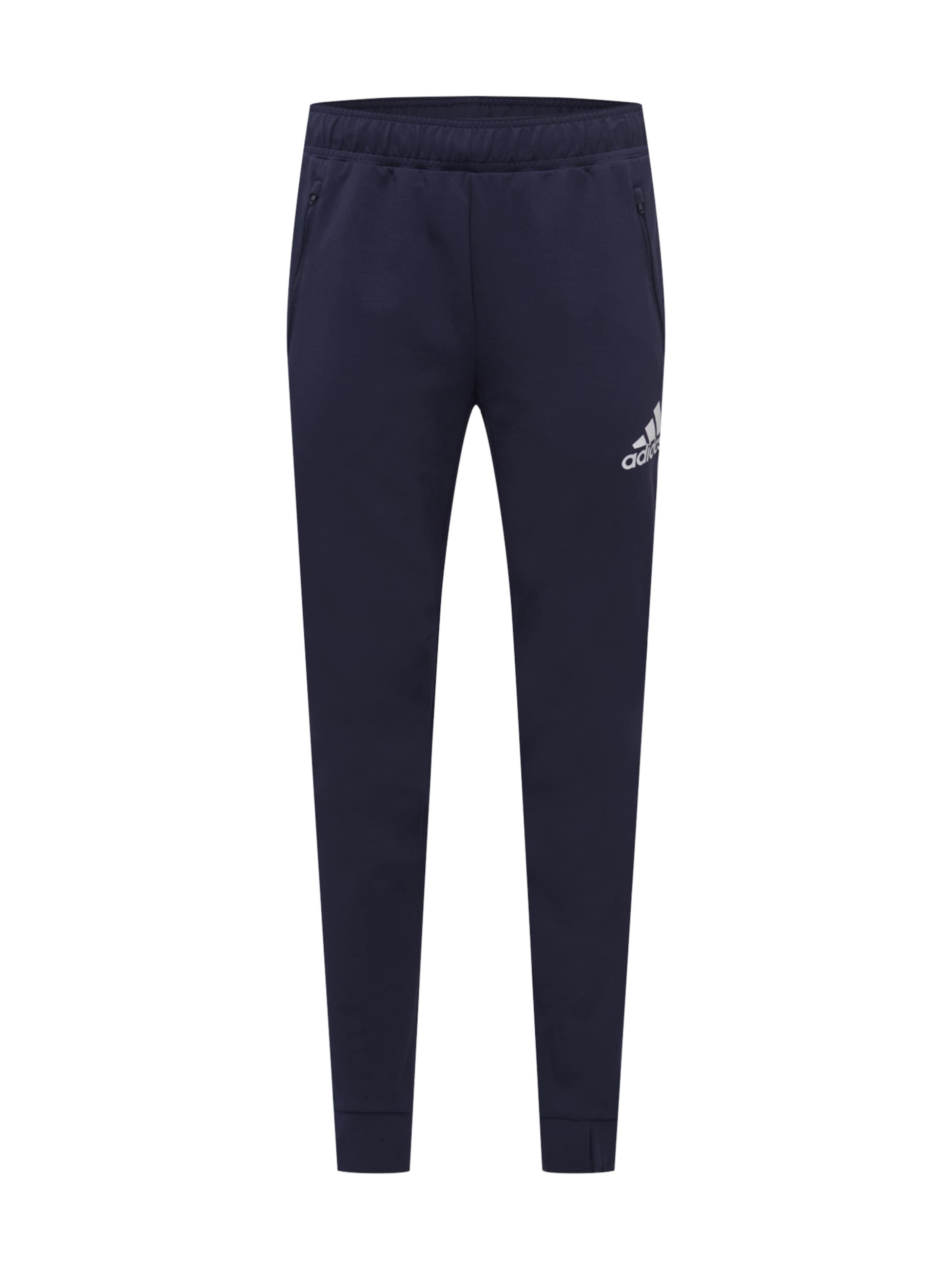 ADIDAS SPORTSWEAR Calças de desporto em navy / branco, Vista do artigo