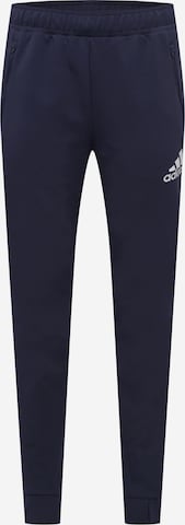 ADIDAS SPORTSWEAR Tapered Sportbroek in Blauw: voorkant