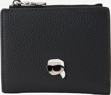 Karl Lagerfeld Πορτοφόλι 'Ikon Pebble' σε μαύρο: μπροστά