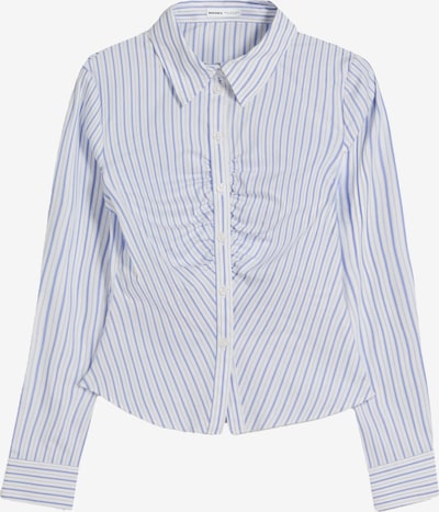 Bershka Pusero värissä kuninkaallisen sininen / vaaleanharmaa / valkoinen, Tuotenäkymä