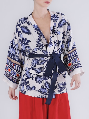 Kimono di CAFè NOIR in blu: frontale