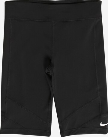 Skinny Pantaloni sport de la NIKE pe negru: față