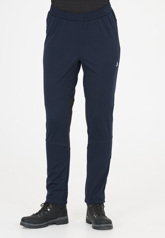 Whistler Regular Workout Pants 'Peeving' in Blue: front