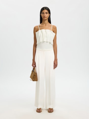 SELECTED Широкий Брюки со складками 'SLFELLIE' в Бежевый