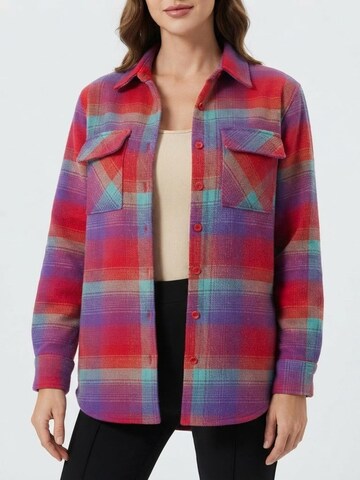Chemisier 'Comfy Heavyweight Flannel Shirt' Radwa en rouge
