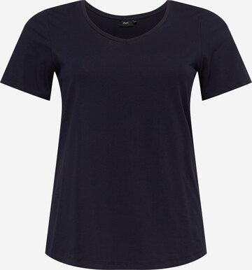 T-shirt Zizzi en bleu : devant