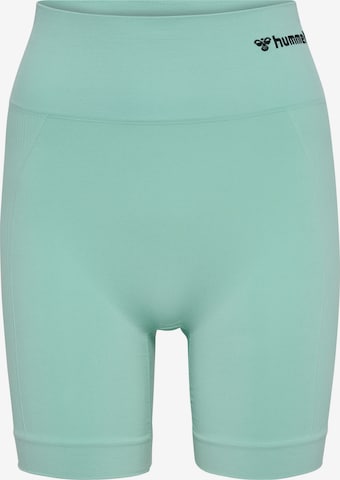 Skinny Pantaloni sportivi di Hummel in verde: frontale