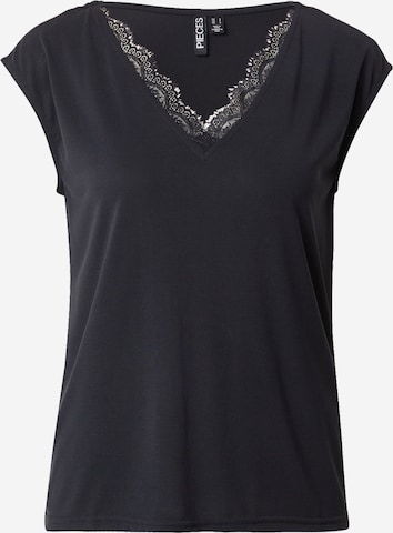 PIECES Shirts 'PCKamala' i sort: forside
