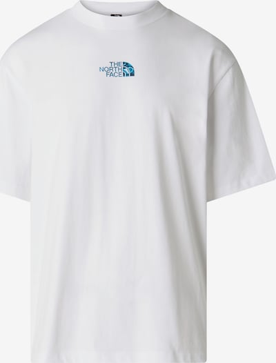 Marškinėliai iš THE NORTH FACE, spalva – azuro spalva / balta, Prekių apžvalga