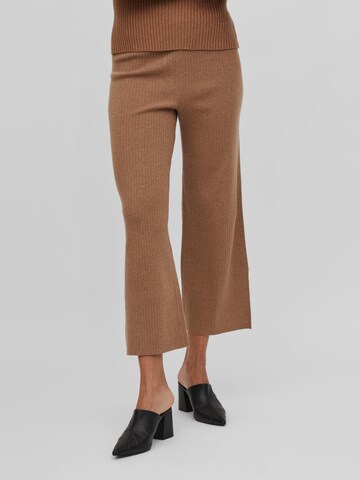 VILA Boot cut Trousers 'Kasley' in Brown: front