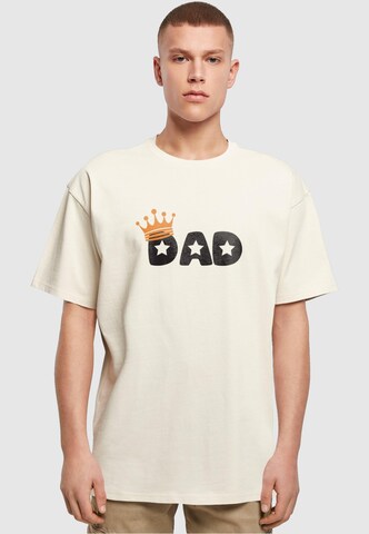 Merchcode T-Shirt 'Fathers Day - King Dad' in Beige: predná strana