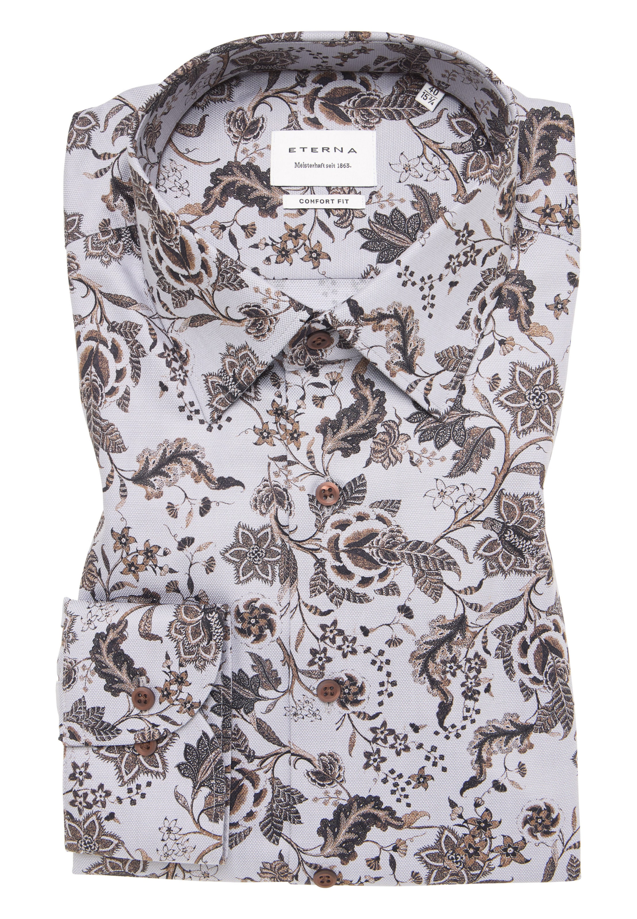 ETERNA Comfort fit Business shirt in Silver