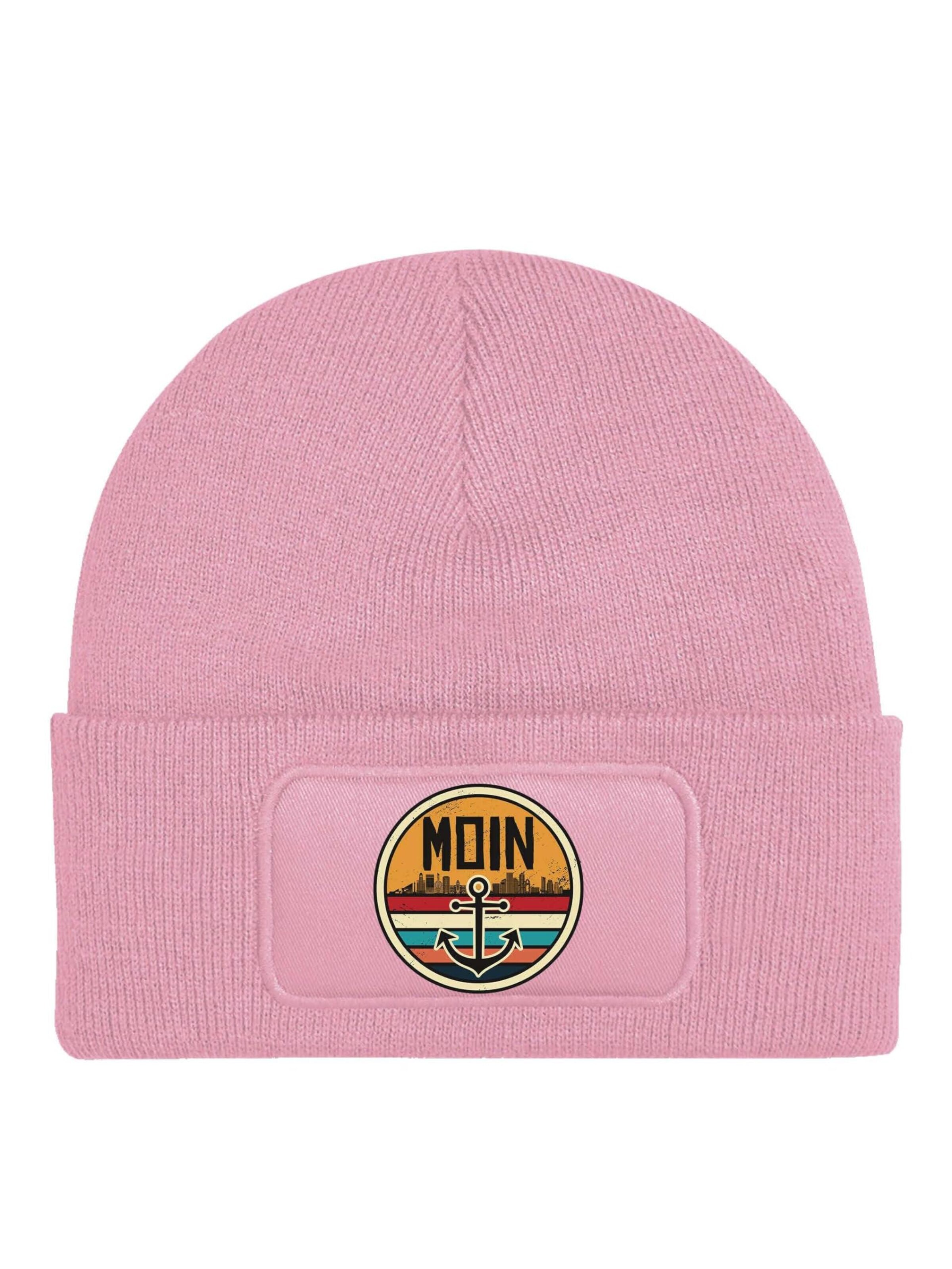 Youth Designz Mütze 'Moin Anker'‌‌‌‌‌‌‌ in Pink: Vorderseite