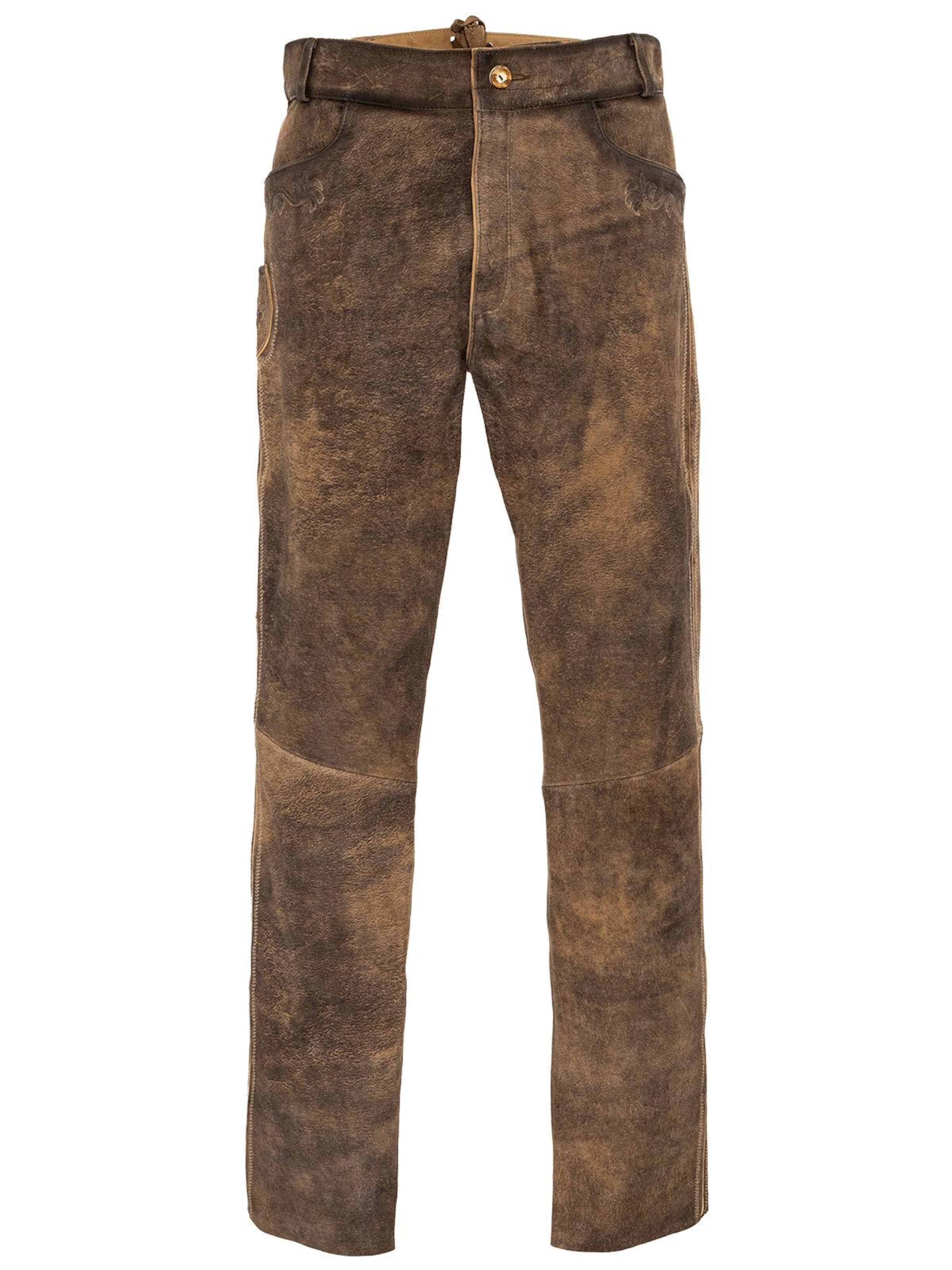 Country Maddox Regular Trachtenhose 'BARMSEE'‌‌‌‌ in Braun: Vorderseite