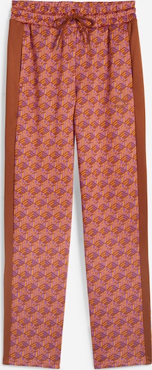 PUMA Pantalón 'T7' en marrón / cognac / lila claro / rosa, Vista del producto