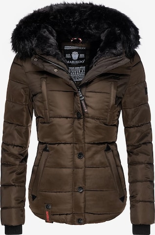 MARIKOO Winter Jacket 'Lotusblüte' in Brown: front