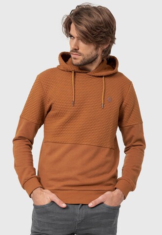 INDICODE JEANS Sweatshirt 'Franz' in Brown