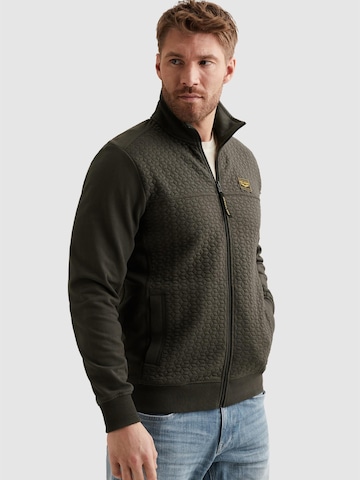 Felpa 'PME LEGEND - Sweat jacket with textures and flight pocket' di PME Legend in verde