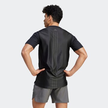 ADIDAS PERFORMANCE Functioneel shirt 'Hiit Workout 3-Stripes' in Zwart