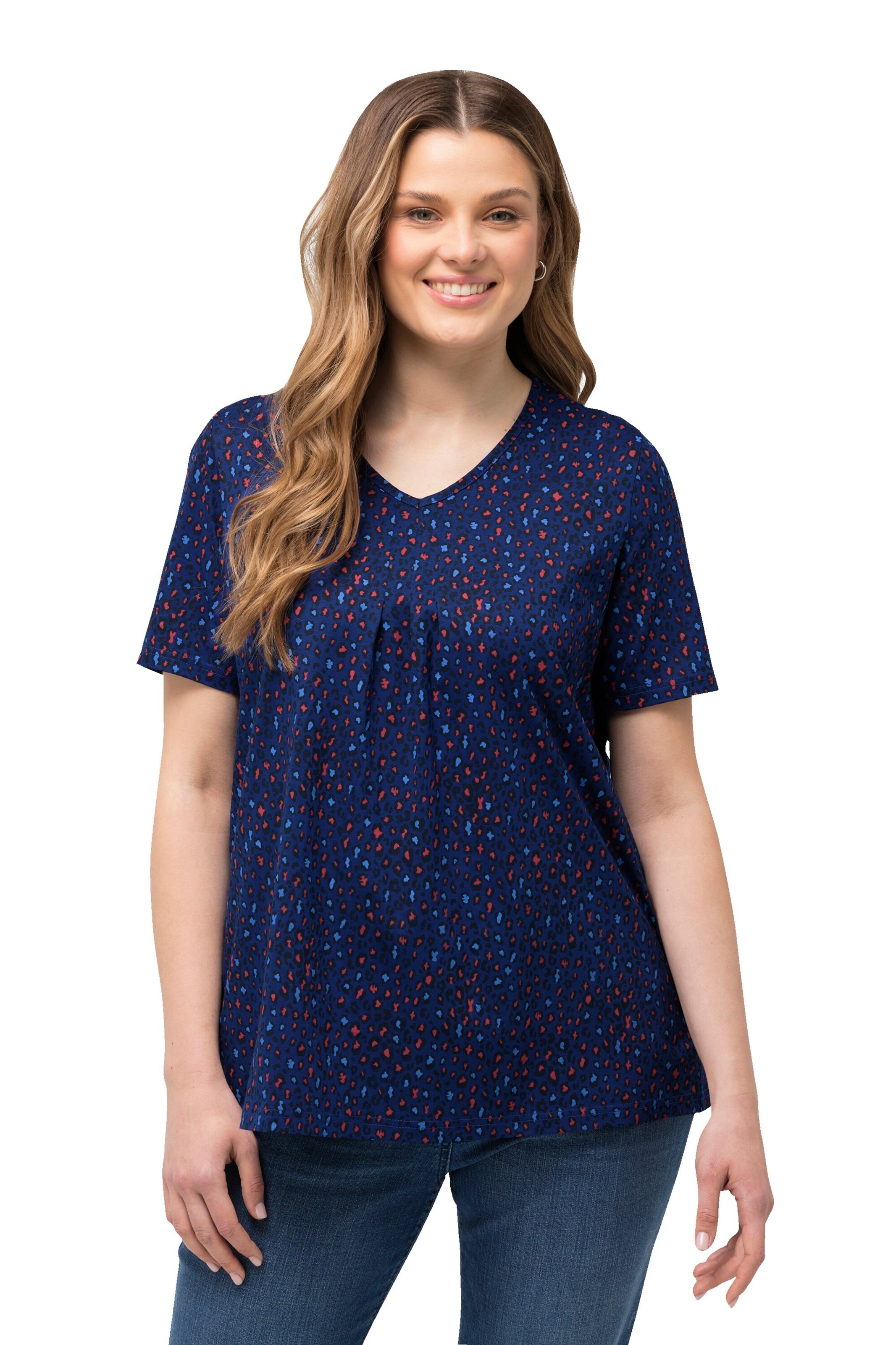 Ulla Popken Shirt in Blauw: voorkant