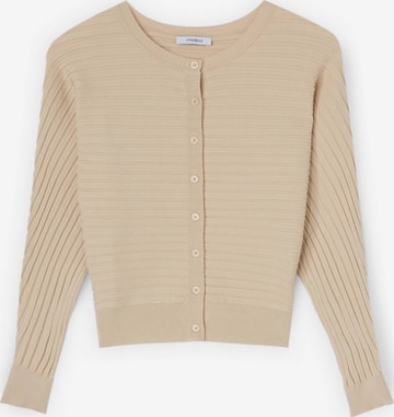 MOTIVI Gebreid vest in Beige: voorkant