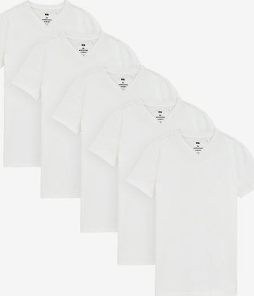 T-Shirt WE Fashion en blanc : devant