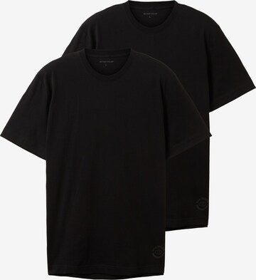 T-Shirt TOM TAILOR en noir : devant