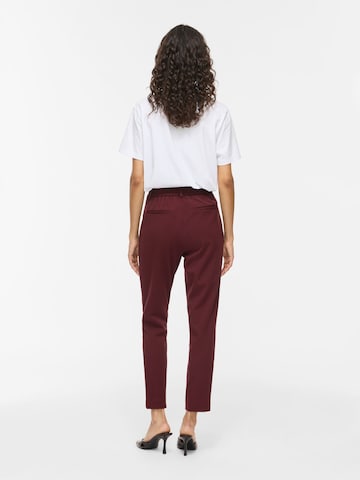 VILA - Slimfit Pantalón plisado 'VARONE' en rojo