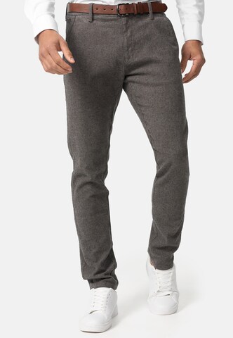 Regular Pantalon chino INDICODE JEANS en gris : devant