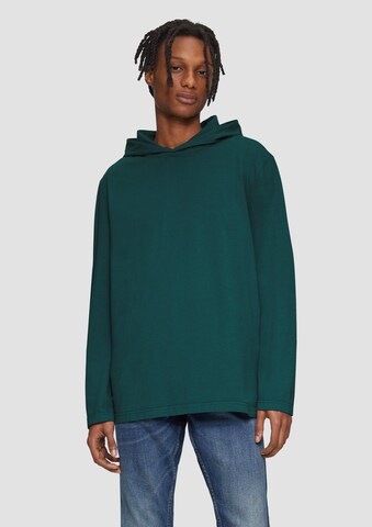 QS Sweatshirt in Groen: voorkant