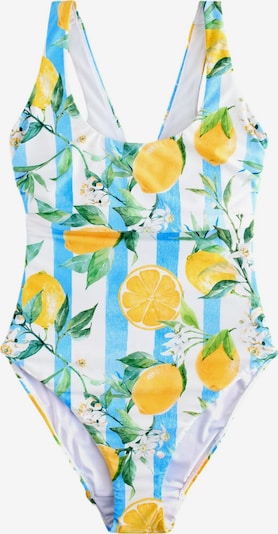 Maudymosi kostiumėlis iš Next, spalva – mėlyna / žaliosios citrinos spalva / žolės žalia / natūrali balta, Prekių apžvalga