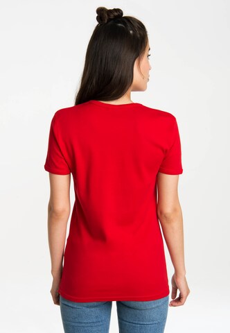 LOGOSHIRT Shirt 'Flash Logo' in Rood