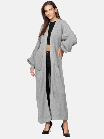 Elara Gebreide mantel in Grijs