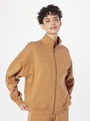 LEVI'S ® Sweat jacket 'GR Taped Flex Zip' in Brown: front