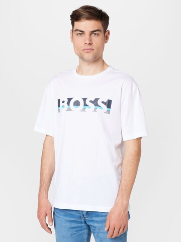 BOSS Green - Camiseta en blanco: frente