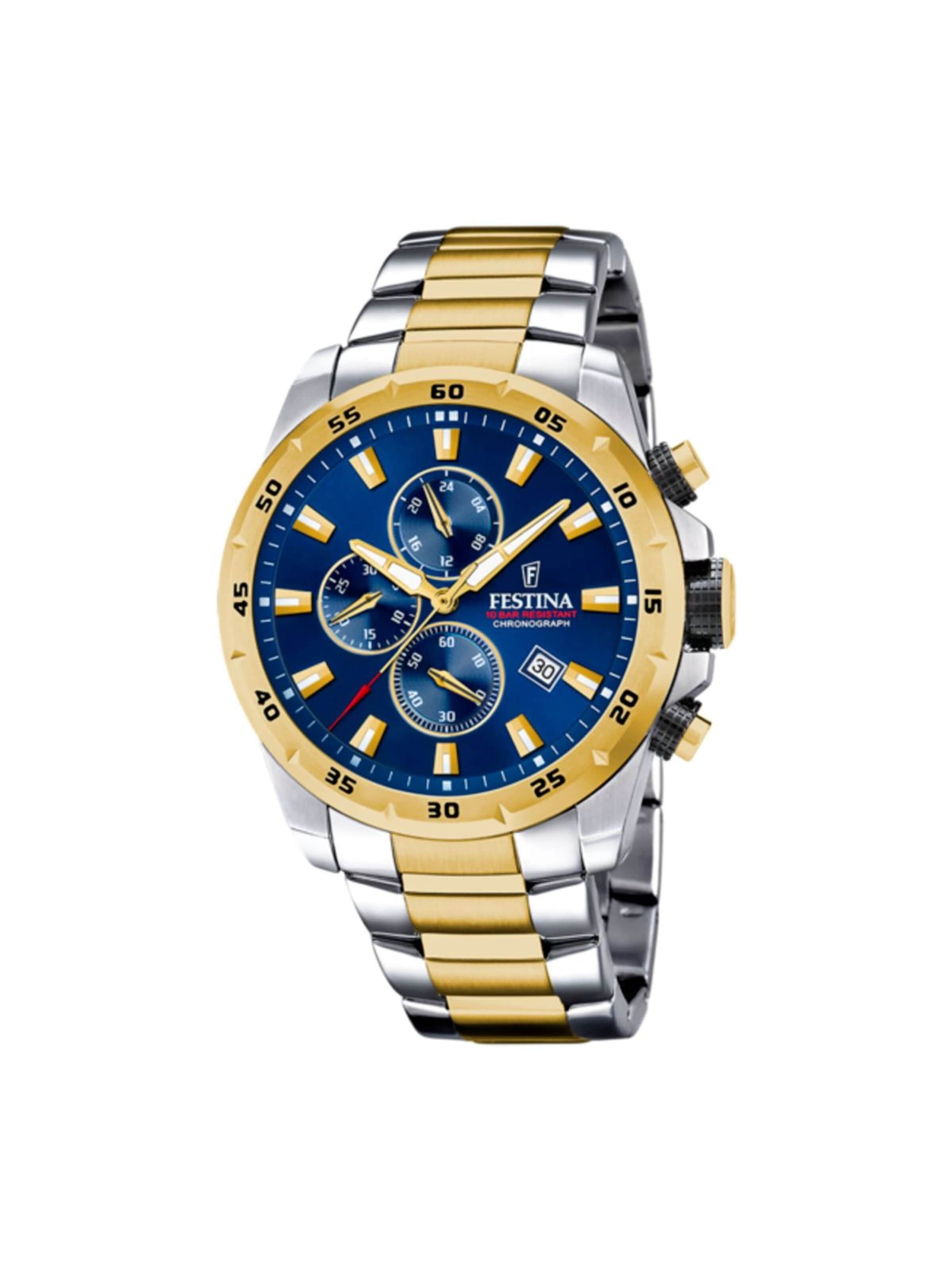 FESTINA Analogové hodinky 'Chronograph CHRONO SPORT' – modrá: přední strana