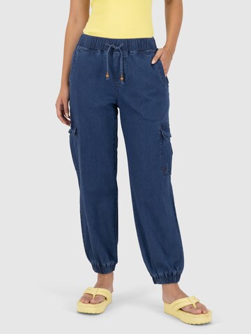 Alife and Kickin Tapered Cargo trousers 'Angelique' in Blue: front