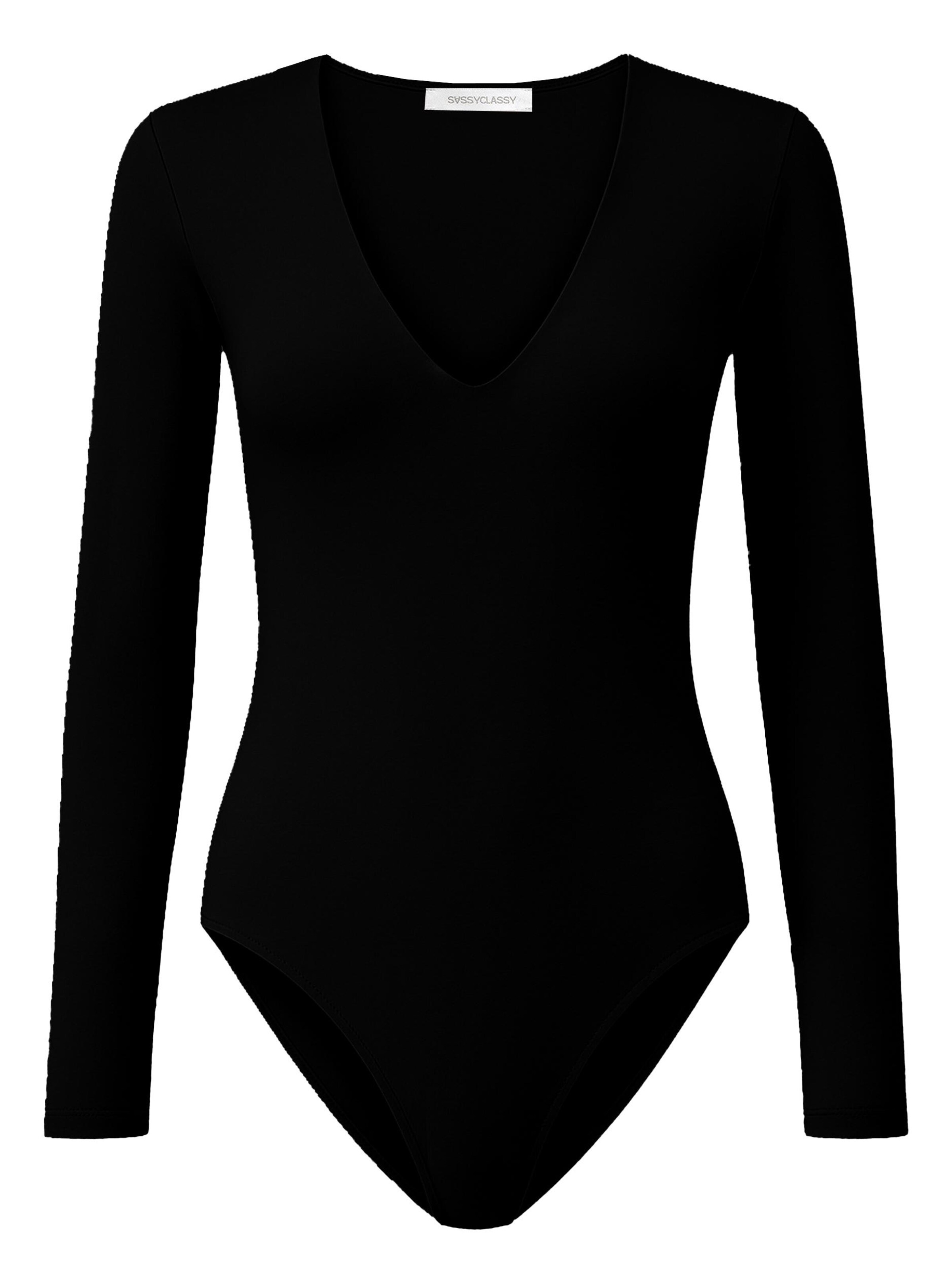 SASSYCLASSY Shirtbody‌‌‌‌‌‌‌‌‌‌ in Schwarz: Vorderseite