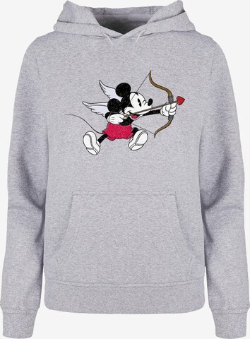 ABSOLUTE CULT Sweatshirt 'Mickey Mouse - Love Cherub Vintage' in Grijs: voorkant