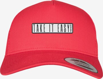 Casquette 'Take It Easy' F4NT4STIC en rouge : devant